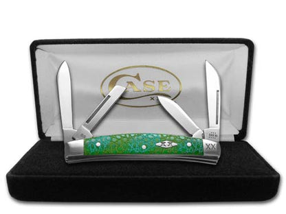 W.R. Case XX Knives Small Congress Green Lizard Skin Stainless 1/500 Pocket Knife 12538LS
