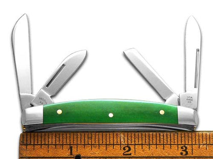 W.R. Case XX Knives Small Congress Smooth Bright Green Bone Stainless Steel 1/500 Pocket Knife 12538