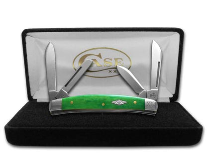 W.R. Case XX Knives Small Congress Smooth Bright Green Bone Stainless Steel 1/500 Pocket Knife 12538