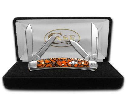 W.R. Case XX Knives Small Congress Orange Bone Fall Etch Stainless 1/500 Pocket Knife 12539FALL