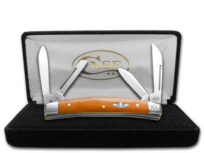 W.R. Case XX Knives Small Congress Persimmon Orange Bone Stainless Steel 1/500 Pocket Knife 12539