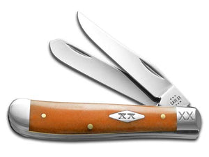 W.R. Case XX Knives Mini Trapper Persimmon Orange Bone 1/500 Stainless Pocket Knife 12543