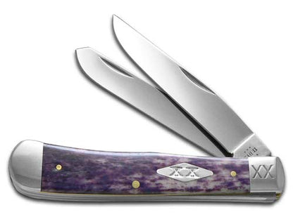W.R. Case XX Knives Trapper Purple Bone Stainless Steel 1/500 Pocket Knife 12545
