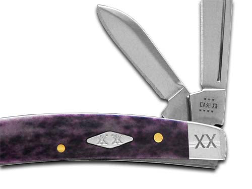 W.R. Case XX Knives Small Congress Purple Bone Stainless Steel 1/500 Pocket Knife 12548
