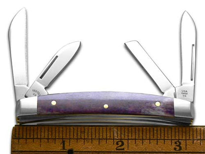 W.R. Case XX Knives Small Congress Purple Bone Stainless Steel 1/500 Pocket Knife 12548