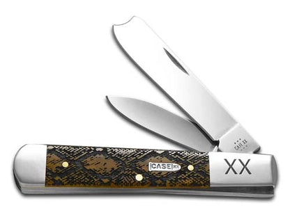 W.R. Case XX Knives Razor Jack Snake Skin Antique Bone 1/500 Stainless Pocket Knife 12549SS