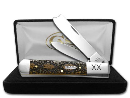 W.R. Case XX Knives Razor Jack Snake Skin Antique Bone 1/500 Stainless Pocket Knife 12549SS