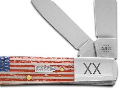 W.R. Case XX Knives Razor Jack U.S. Flag Natural Bone 1/500 Stainless Pocket Knife 12550USF