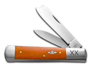 W.R. Case XX Knives Razor Jack Persimmon Orange Bone 1/500 Stainless Pocket Knife 12551