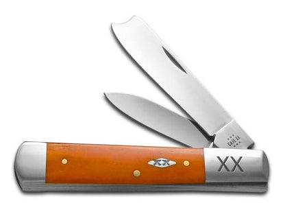 W.R. Case XX Knives Razor Jack Persimmon Orange Bone 1/500 Stainless Pocket Knife 12551
