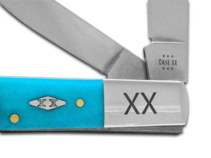 W.R. Case XX Knives Razor Jack Caribbean Blue Bone 1/500 Stainless Pocket Knife 12552