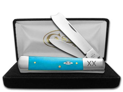 W.R. Case XX Knives Razor Jack Caribbean Blue Bone 1/500 Stainless Pocket Knife 12552