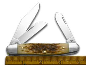 Case XX™ Knives Medium Stockman Jigged Amber Bone Stainless Pocket Knife 00128