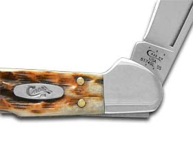 Case XX™ Knives Mini Copperlock Jigged Amber Bone Stainless Pocket Knife 00133