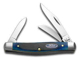 W.R. Case XX Knives Ford Motor Company Blue Bone Medium Stockman Stainless Pocket Knife 14305