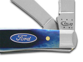 W.R. Case XX Knives Ford Motor Company Blue Bone Medium Stockman Stainless Pocket Knife 14305