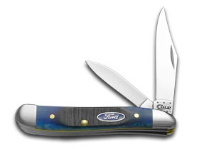 W.R. Case XX Knives Ford Motor Company Blue Bone Peanut Stainless Pocket Knife 14306