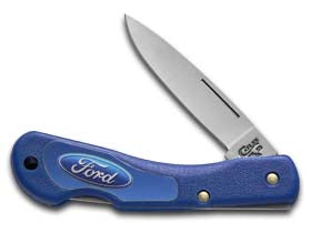 W.R. Case XX Knives Ford Blue Synthetic Mini Blackhorn Lockback Stainless Pocket Knife 14311