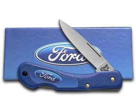 W.R. Case XX Knives Ford Blue Synthetic Mini Blackhorn Lockback Stainless Pocket Knife 14311