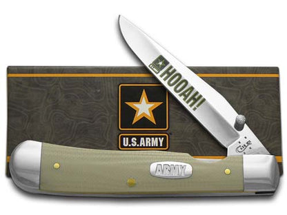 Case XX™ Knives U.S. Army Trapperlock HOOAH Tan G-10 Stainless Pocket Knife 15012