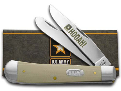 Case XX™ Knives U.S. Army Trapper HOOAH Tan G-10 Stainless Pocket Knife 15014