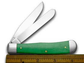 W.R. Case XX Knives Smooth Green Bone Wild Mustang 1/500 Trapper Pocket Knife 15680 WM