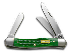W.R. Case XX Knives John Deere Green Bone Medium Stockman Stainless Pocket Knife 15706
