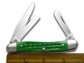 W.R. Case XX Knives John Deere Green Bone Medium Stockman Stainless Pocket Knife 15706