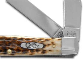 Case XX™ Knives Trapper Jigged Amber Bone Handle Stainless Pocket Knife 00164