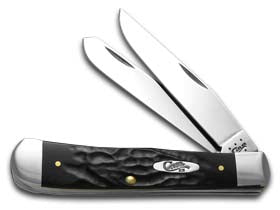 Case XX™ Knives Trapper Rough Black Delrin Stainless Pocket Knife 18221