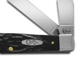 Case XX™ Knives Trapper Rough Black Delrin Stainless Pocket Knife 18221