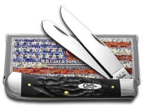 Case XX™ Knives Trapper Rough Black Delrin Stainless Pocket Knife 18221