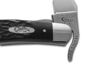 Case XX™ Knives Russlock Rough Black Delrin Series Stainless Pocket Knife 18224