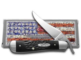 Case XX™ Knives Russlock Rough Black Delrin Series Stainless Pocket Knife 18224