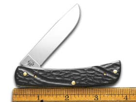 Case XX™ Knives Sodbuster Jr Rough Black Delrin Stainless Pocket Knife 18229