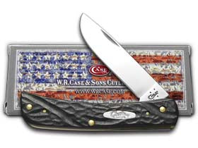 Case XX™ Knives Sodbuster Jr Rough Black Delrin Stainless Pocket Knife 18229