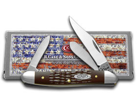 W.R. Case XX Knives Jigged Brown Delrin Medium Stockman Stainless Pocket Knife 00217