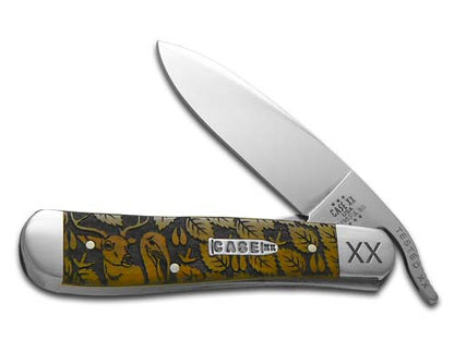 W.R. Case XX Knives Russlock Strut & Rut Antique Bone 1/500 Stainless Pocket Knife 21965S&R