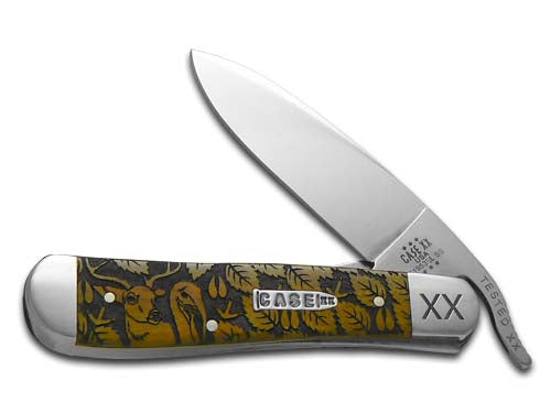 W.R. Case XX Knives Russlock Strut & Rut Antique Bone 1/500 Stainless Pocket Knife 21965S&R