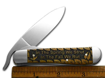 W.R. Case XX Knives Russlock Strut & Rut Antique Bone 1/500 Stainless Pocket Knife 21965S&R