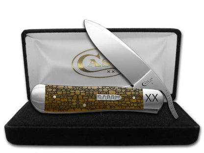 W.R. Case XX Knives Stone Wall Antique Bone Russlock 1/500 Stainless Pocket Knife CA21965 SWALL