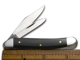 W.R. Case XX Knives Black Delrin Medium Jack Stainless Pocket Knife 00220
