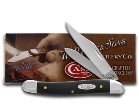 W.R. Case XX Knives Black Delrin Medium Jack Stainless Pocket Knife 00220