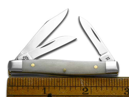 W.R. Case XX Knives Cross Shield Small Stockman Natural Bone 22592 Stainless