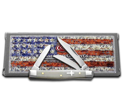 W.R. Case XX Knives Cross Shield Small Stockman Natural Bone 22592 Stainless