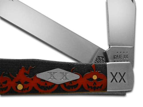 W.R. Case XX Knives Happy Halloween Trapper 1/500 Dark Red Bone Stainless Pocket Knife 23118HH