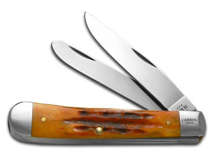 W.R. Case XX Knives Trapper Jigged Sunset Autumn Bone 25224 Carbon Steel Pocket Knife