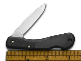 W.R. Case XX Knives Lightweight Black Zytel Synthetic Mini Blackhorn Lockback Stainless Pocket Knife 0254 00254