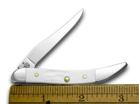W.R. Case XX Knives Jigged White Delrin Christmas Toothpick Pocket Knife 25403