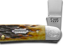 W.R. Case XX Knives Engraved 125th Ann. Jigged Antique Bone Muskrat 1/500 Stainless Pocket Knife 26604/E